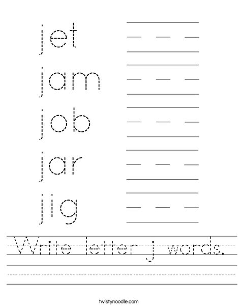 LETTER J PRINTABLES Mommy Is My Teacher Worksheets Library