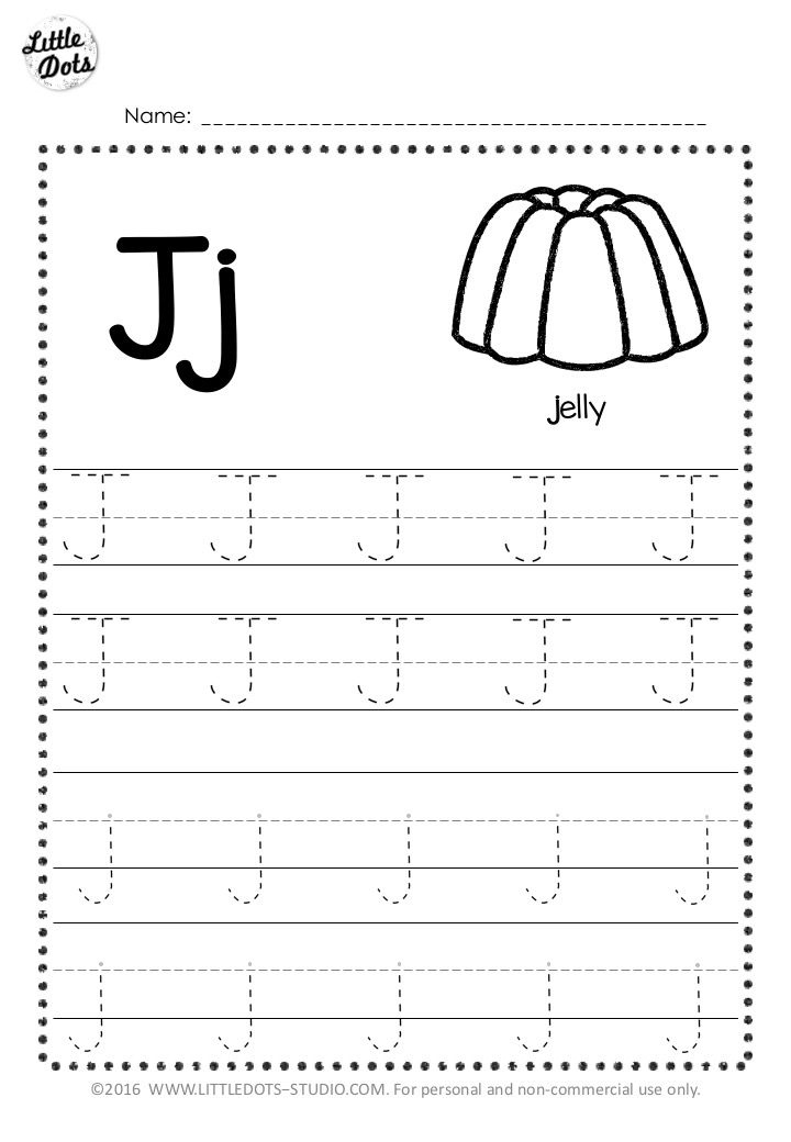 Letter J Tracing Worksheets Preschool Letter Tracing Worksheets