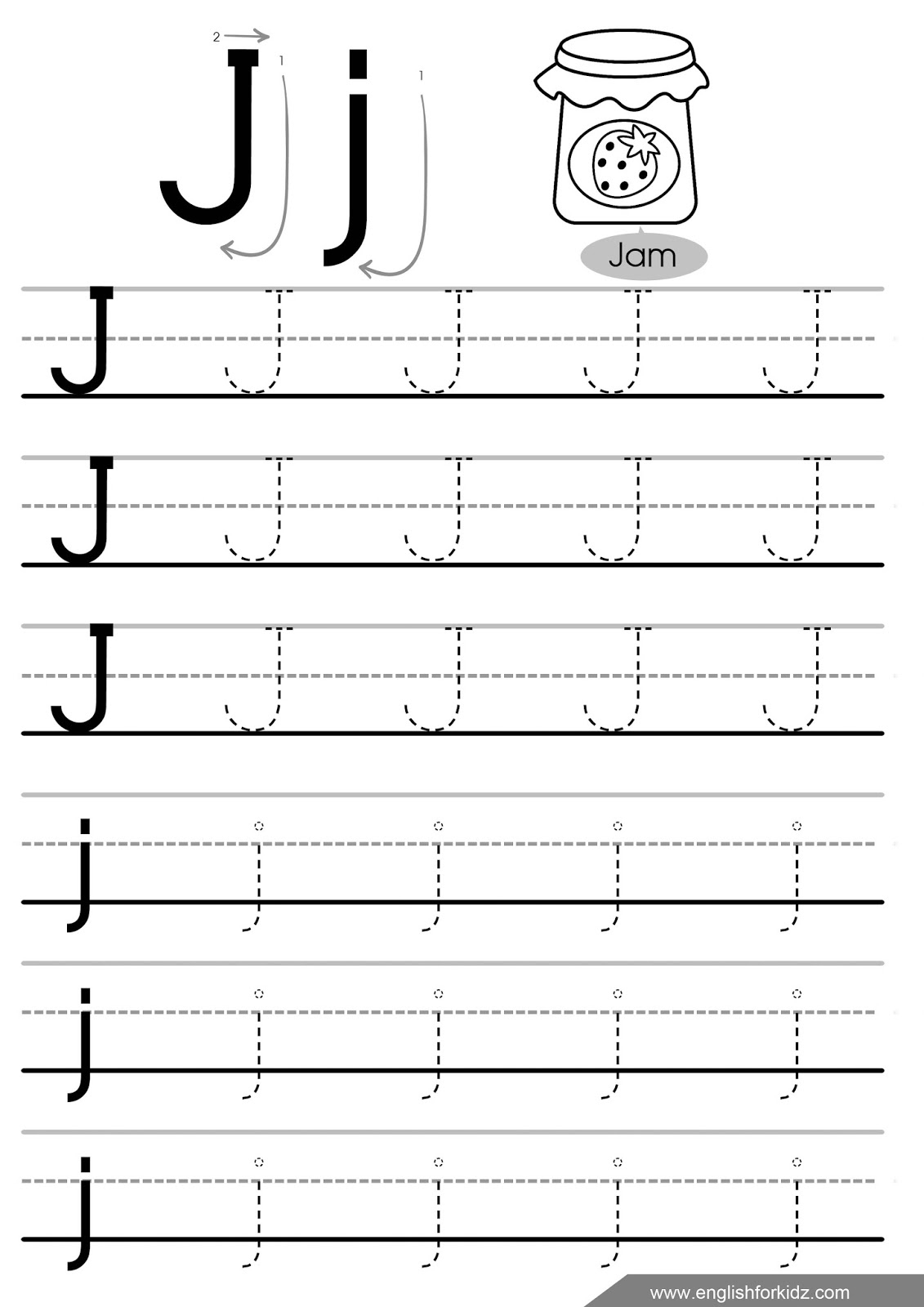 Letter J Worksheets Flash Cards Coloring Pages Letter Tracing Worksheets