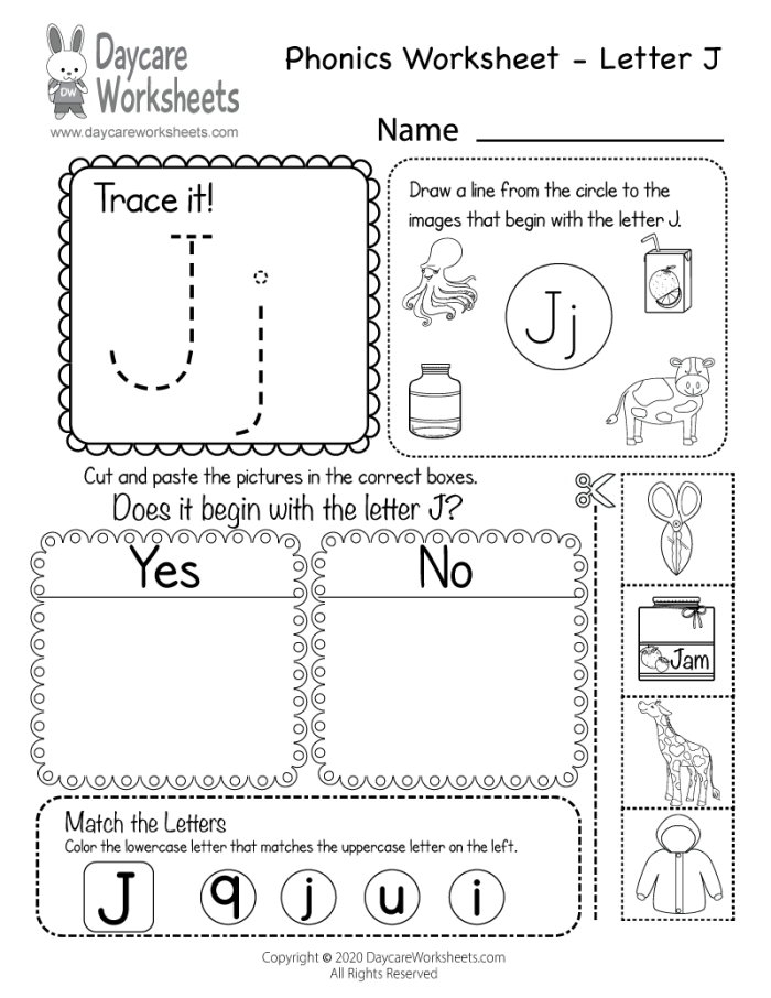 Letter J Worksheets Worksheets Alfa Worksheets