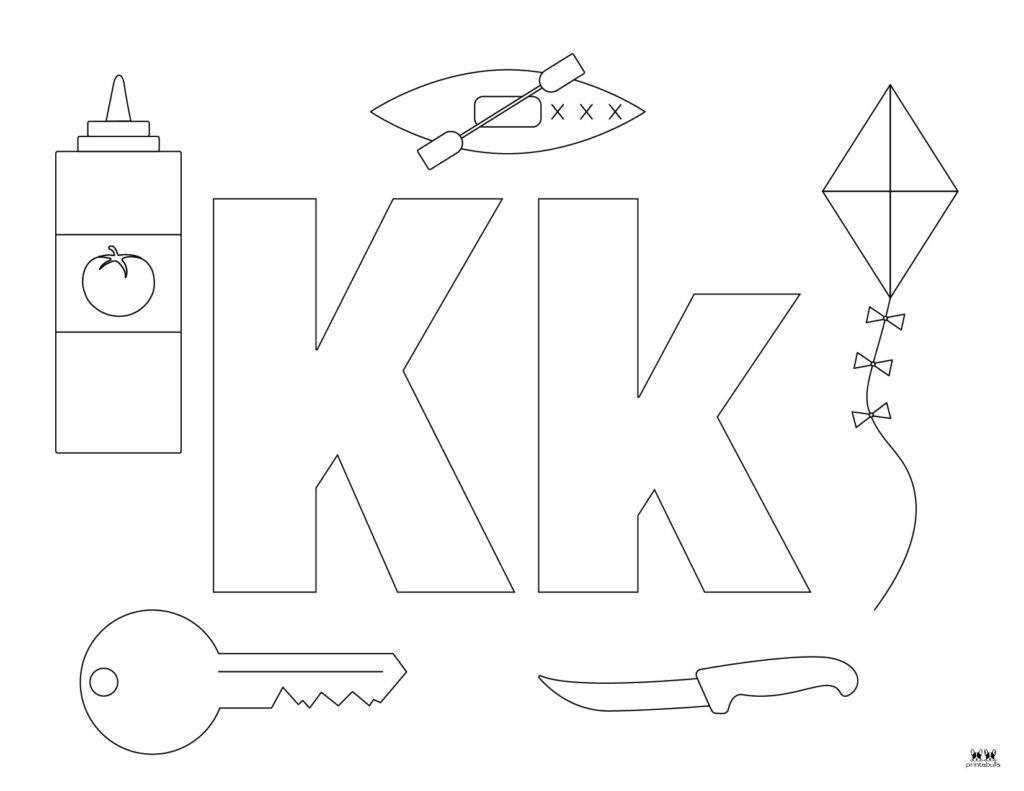 adult coloring pages letter k