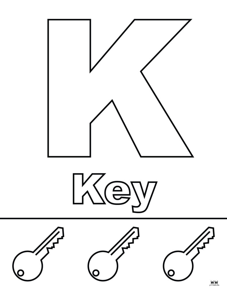 Letter K Coloring Pages 15 FREE Pages Printabulls