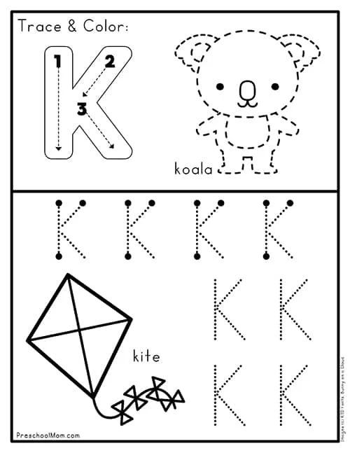 Letter K Preschool Printables Preschool Mom Worksheets Library