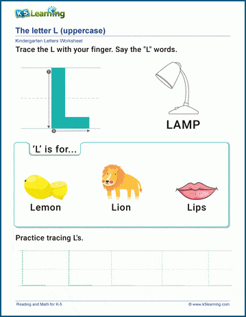 letter l worksheets preschool