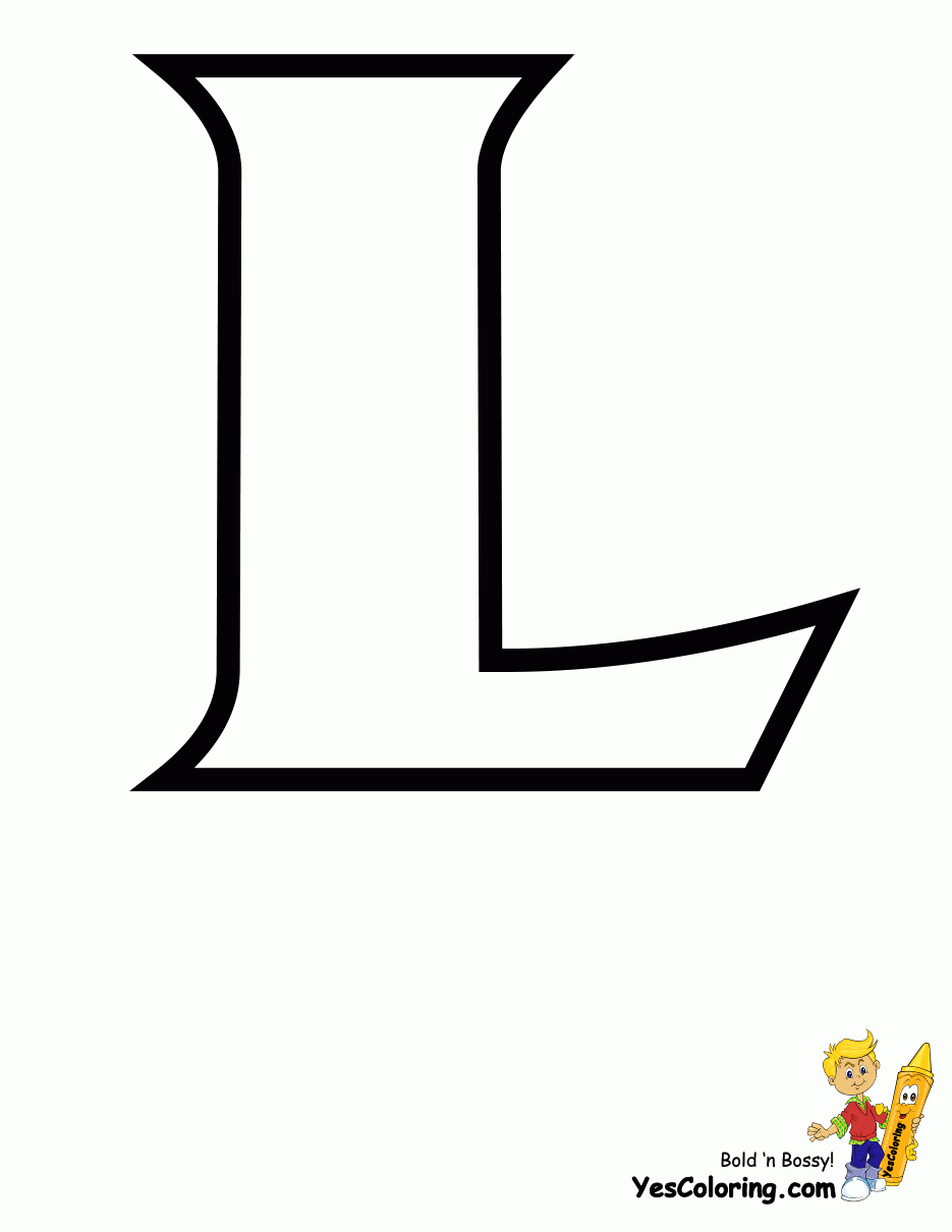 free printable letter l template