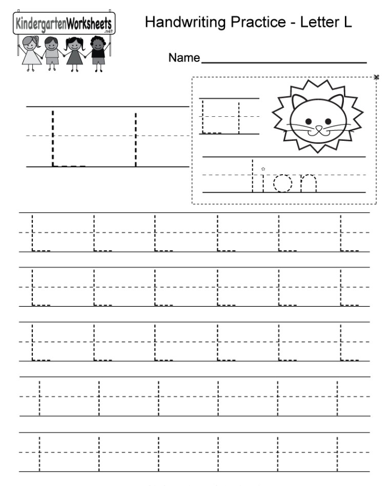 Letter L Worksheets For Kindergarten Free Kindergarten Worksheets