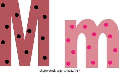 Letter M Big Small Letter Alphabet Stock Vector Royalty Free 1489224767