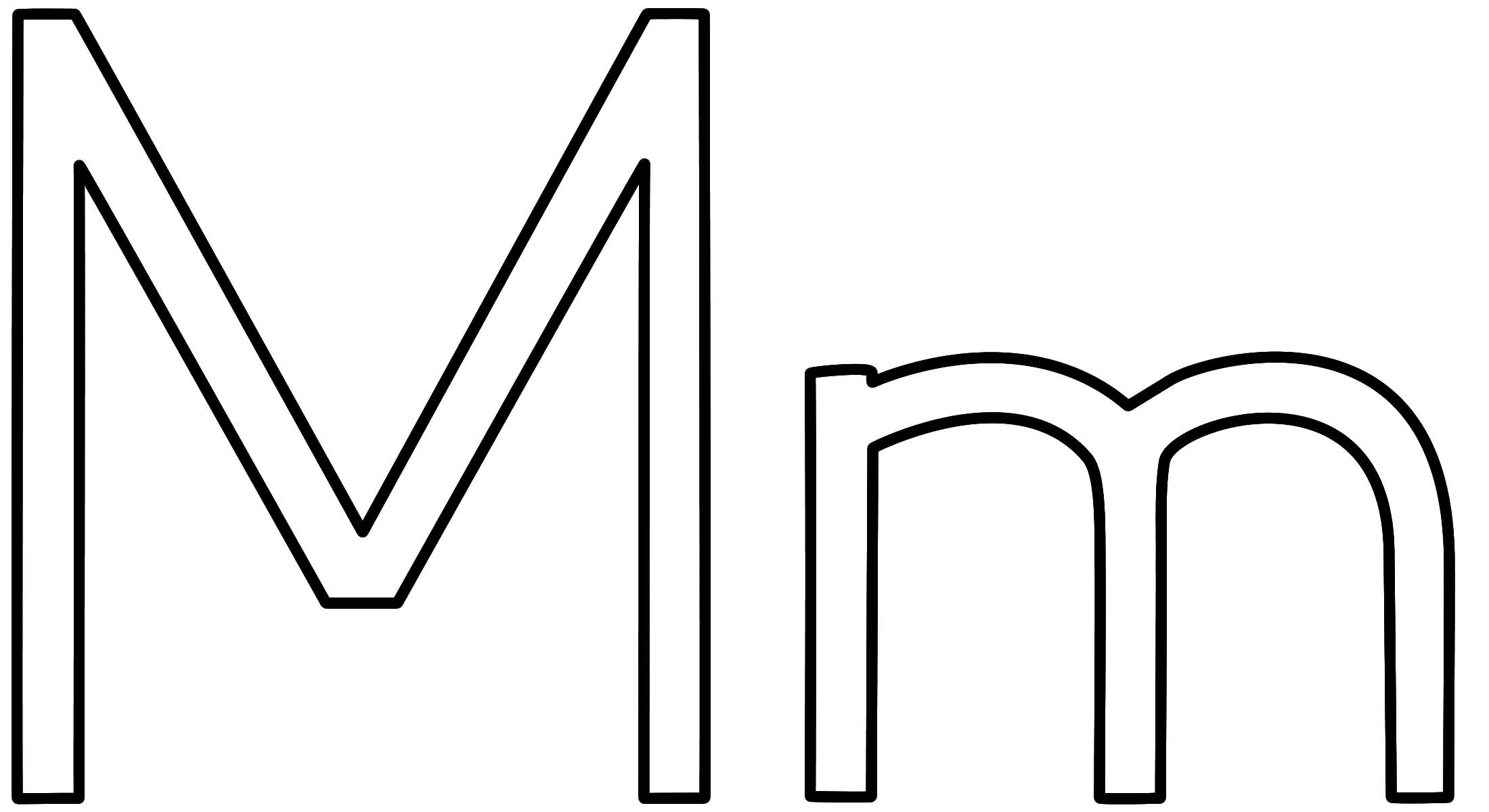 Letter M Coloring Page Alphabet 