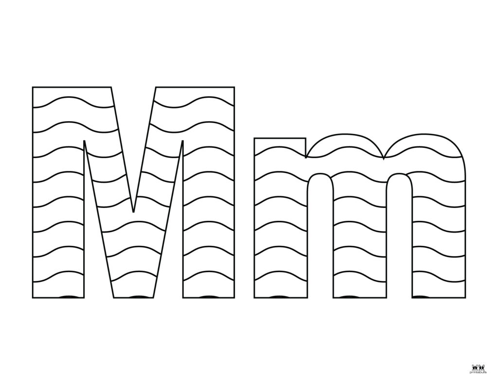printable letter m coloring pages