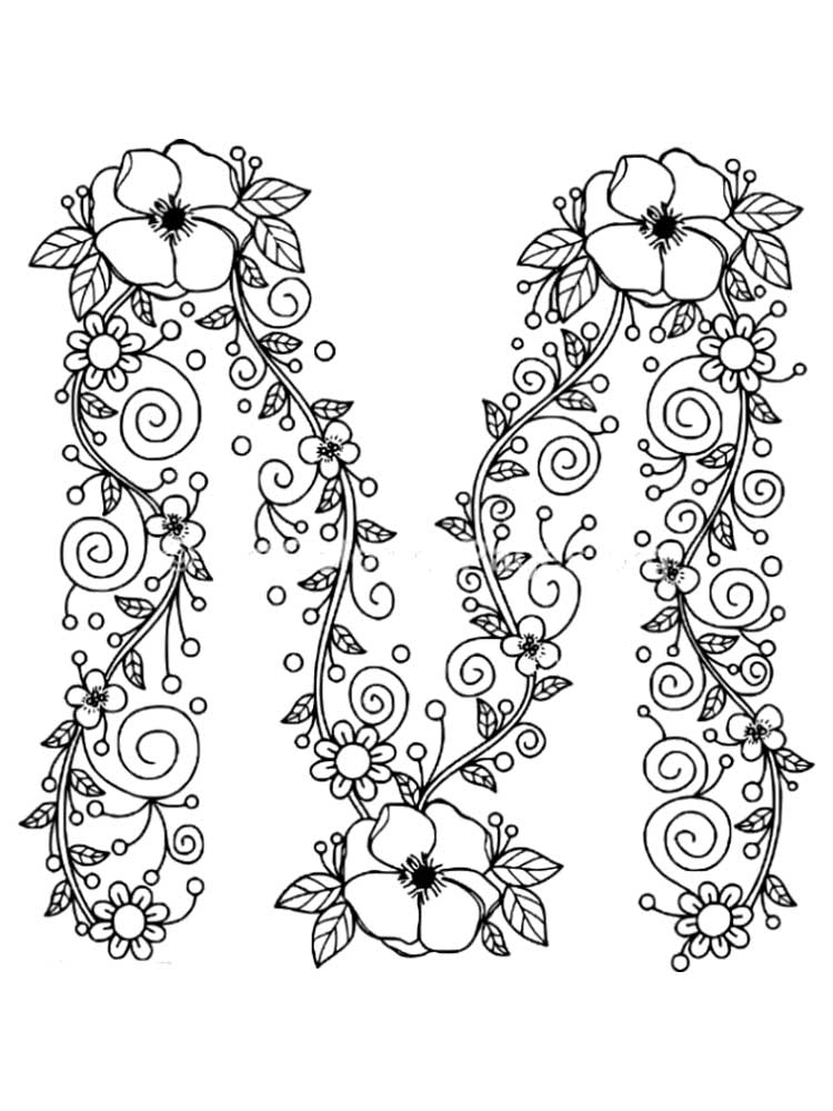 Letter M Coloring Pages