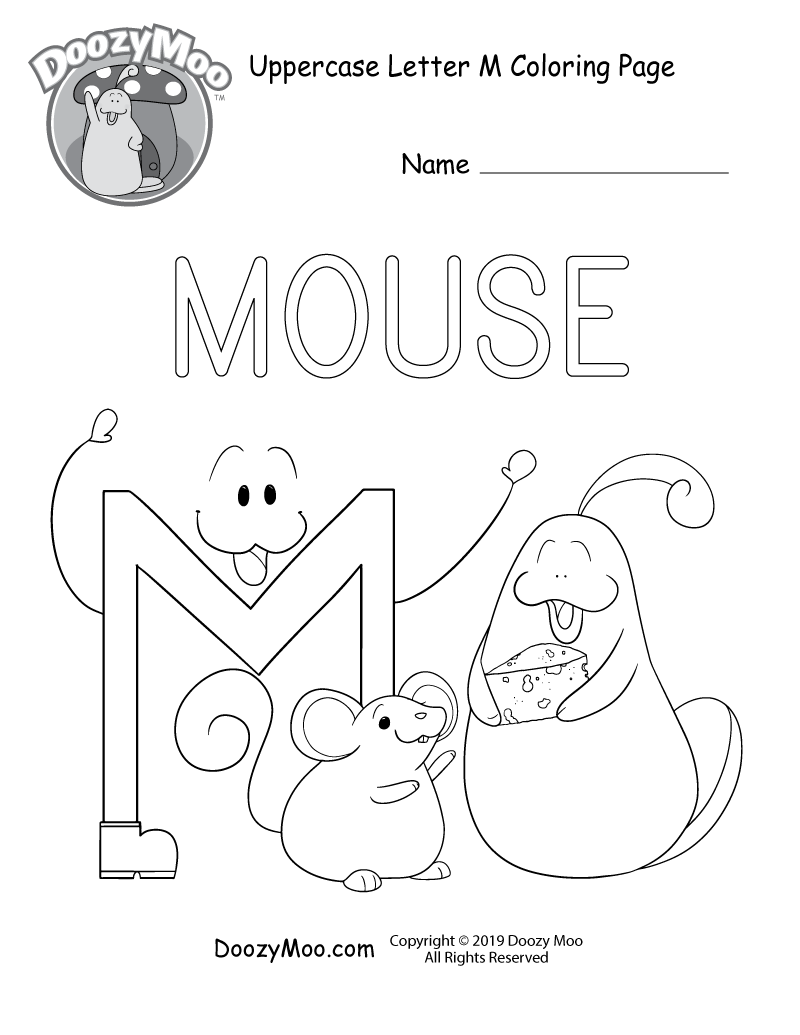 Letter M Coloring Sheet Printable