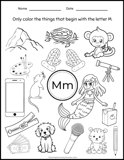 Letter M Do A Dot Printables For Letter Case Differentiation 