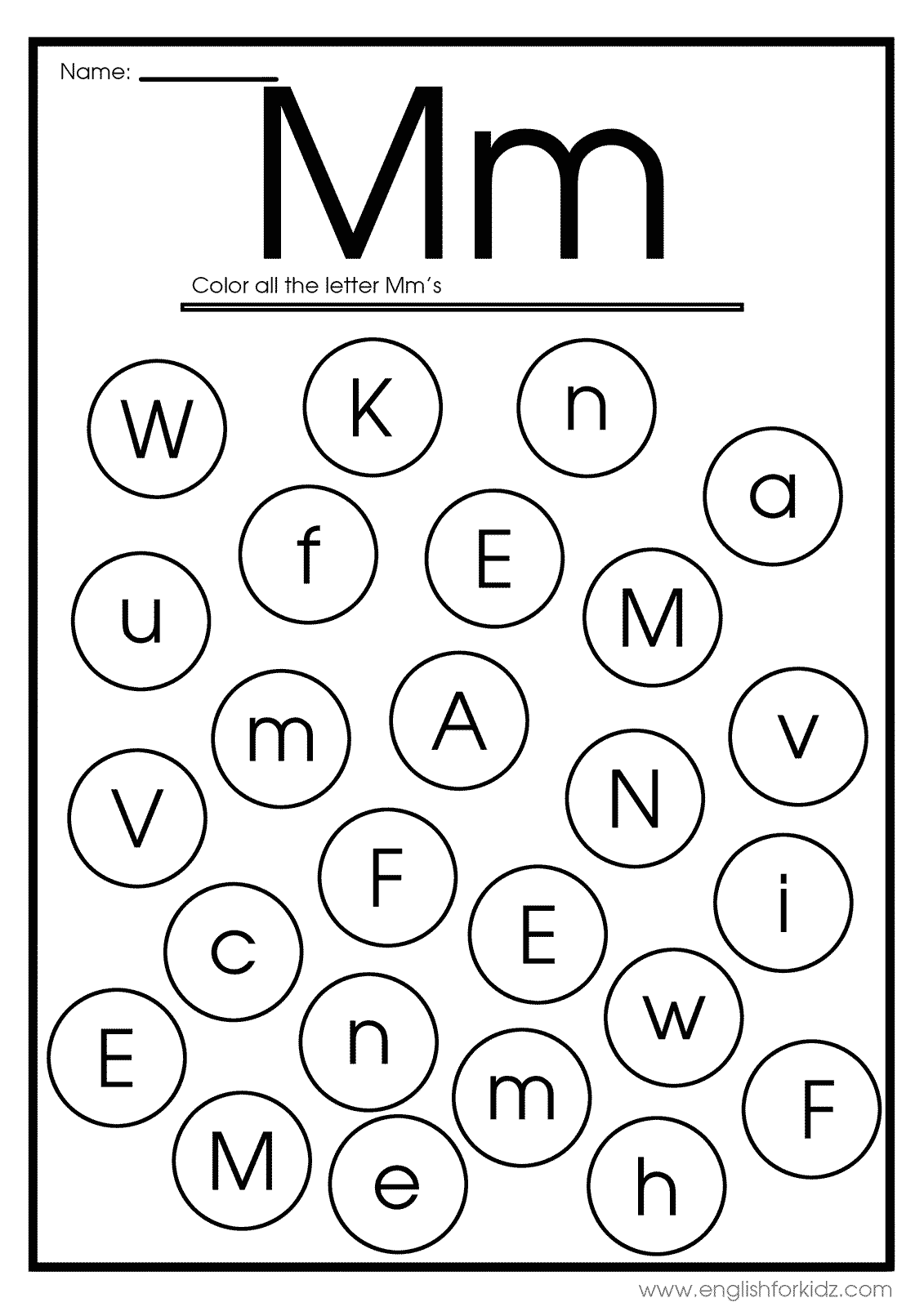 Letter M Worksheets For Kindergarten Kindergarten Worksheets