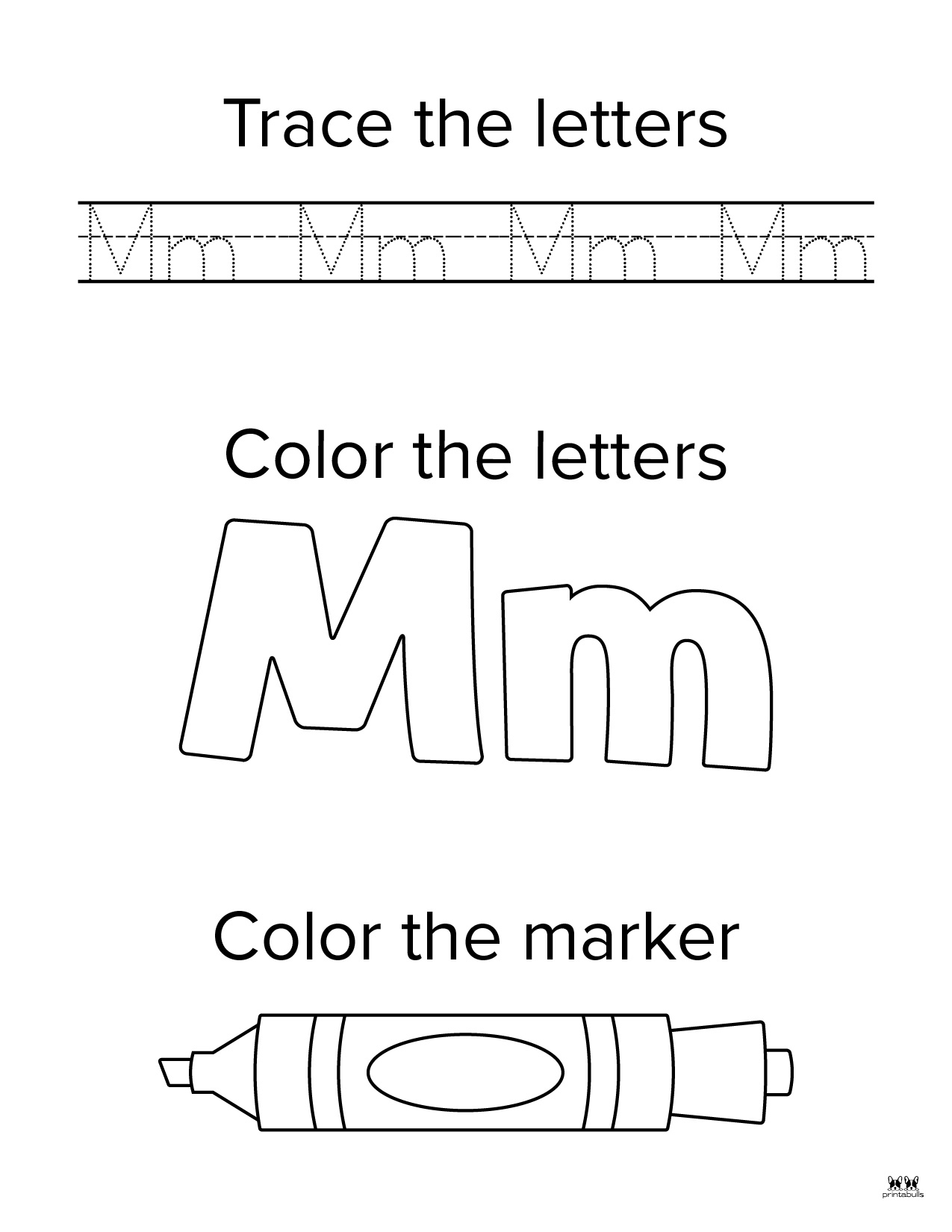 Letter M Worksheets Printable Alphabetworksheetsfree Bilarasa