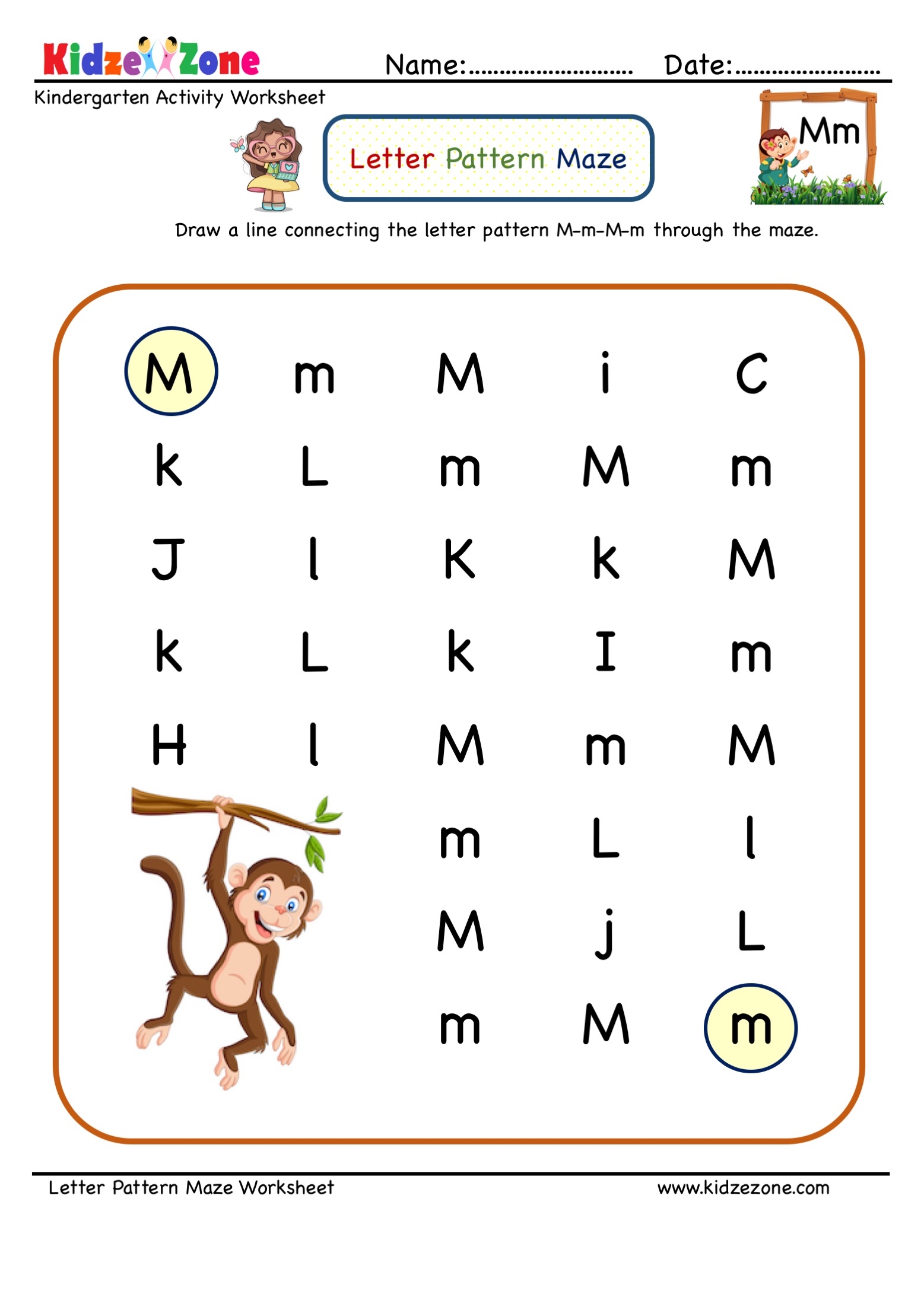 Letter M Worksheets Worksheets Library