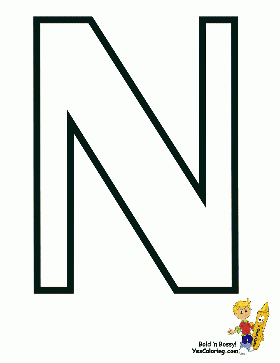 preschool letter n coloring pages