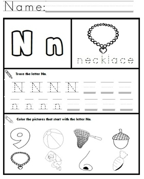 Letter N Worksheet Worksheets Library
