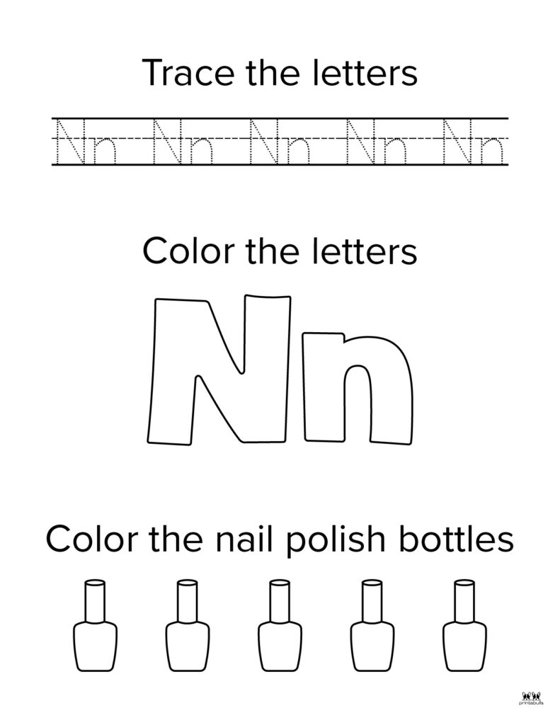 Letter N Worksheets 50 FREE Printables Printabulls Worksheets Library