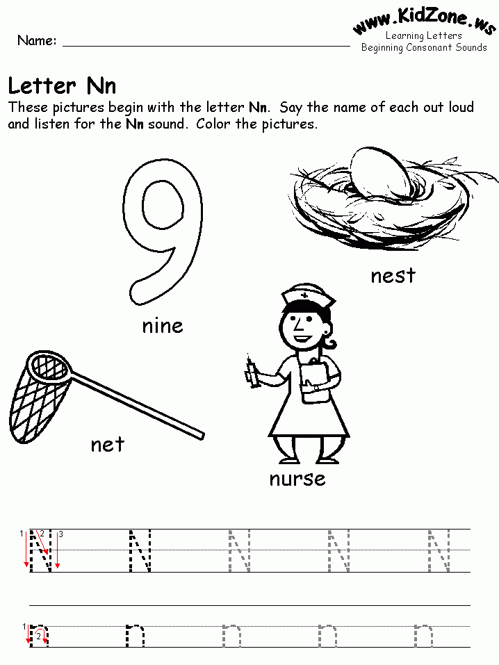 Letter N Worksheets For Preschool Letter N Worksheet Vrogue co