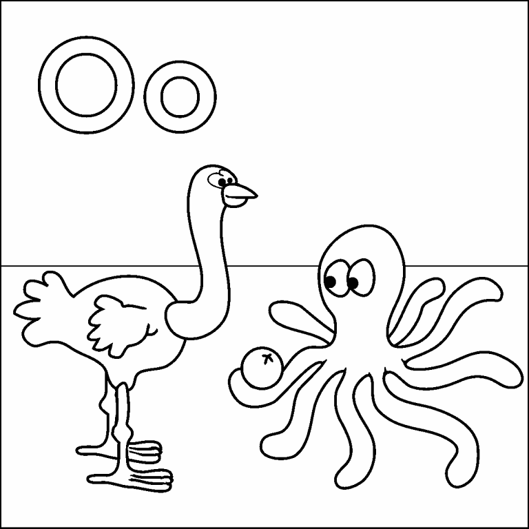 Letter O Coloring Page Coloring Pages 4 U