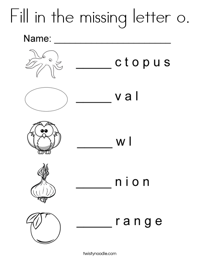 Letter O Coloring Page