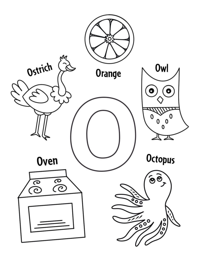 Letter O Coloring Pages Pre Printable Infoupdate