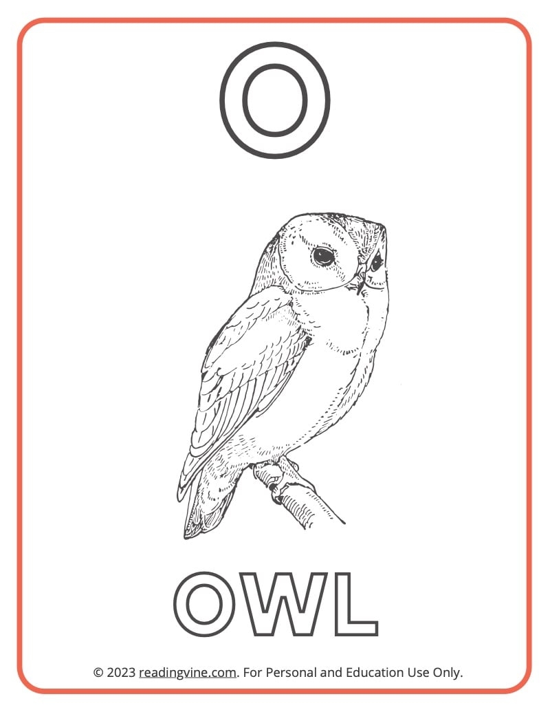 o coloring sheet