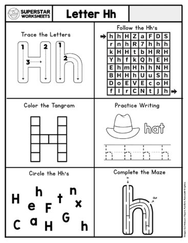 Letter Printables Superstar Worksheets