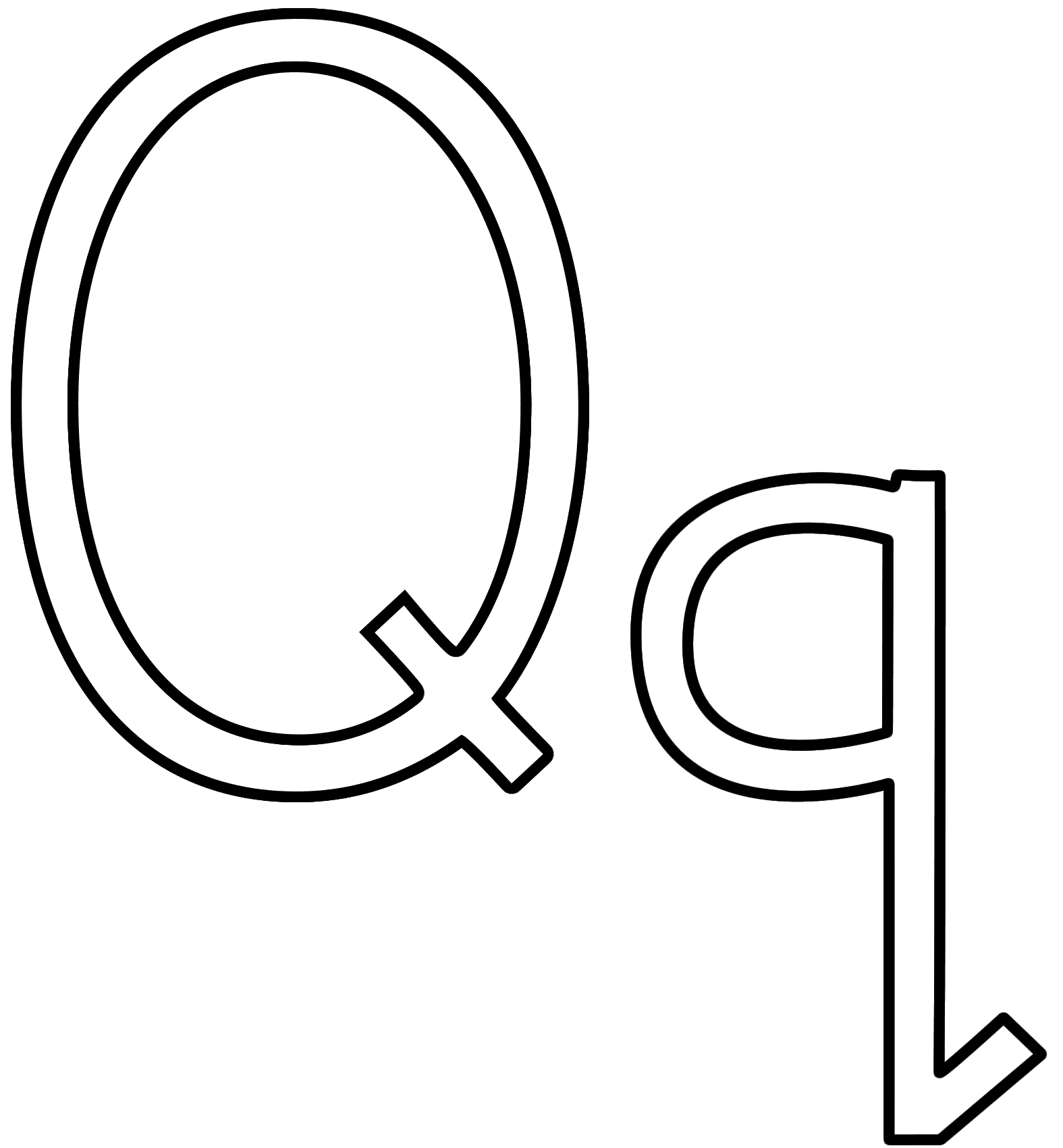 letter q printable coloring page