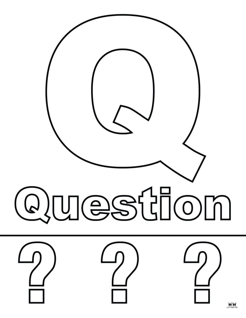 Letter Q Coloring Pages 15 FREE Pages Printabulls