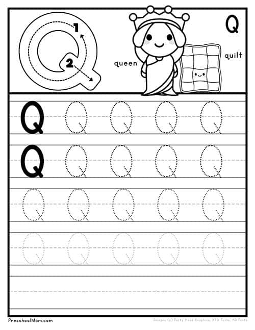 free q printables for preschool