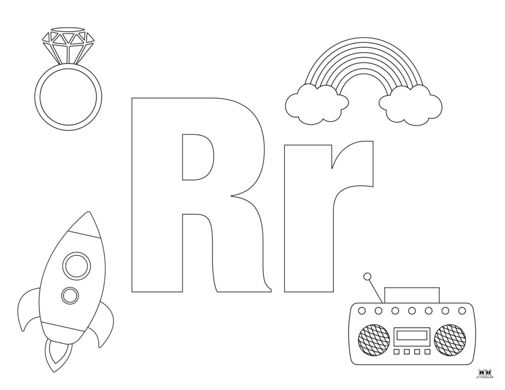 letter r coloring pages preschool