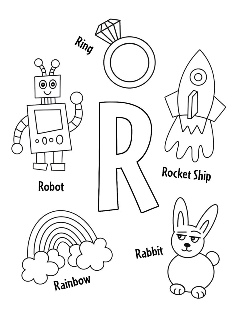 Letter R Coloring Pages Alphabet R Coloring Pages Worksheets Library