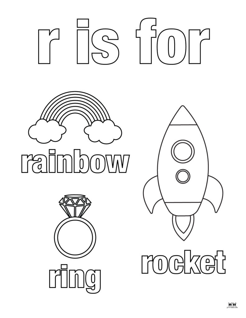 Letter R Coloring Pages Coloring Nation