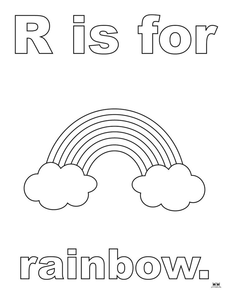 Letter R Coloring Pages Printable Uppercase R Coloring Page