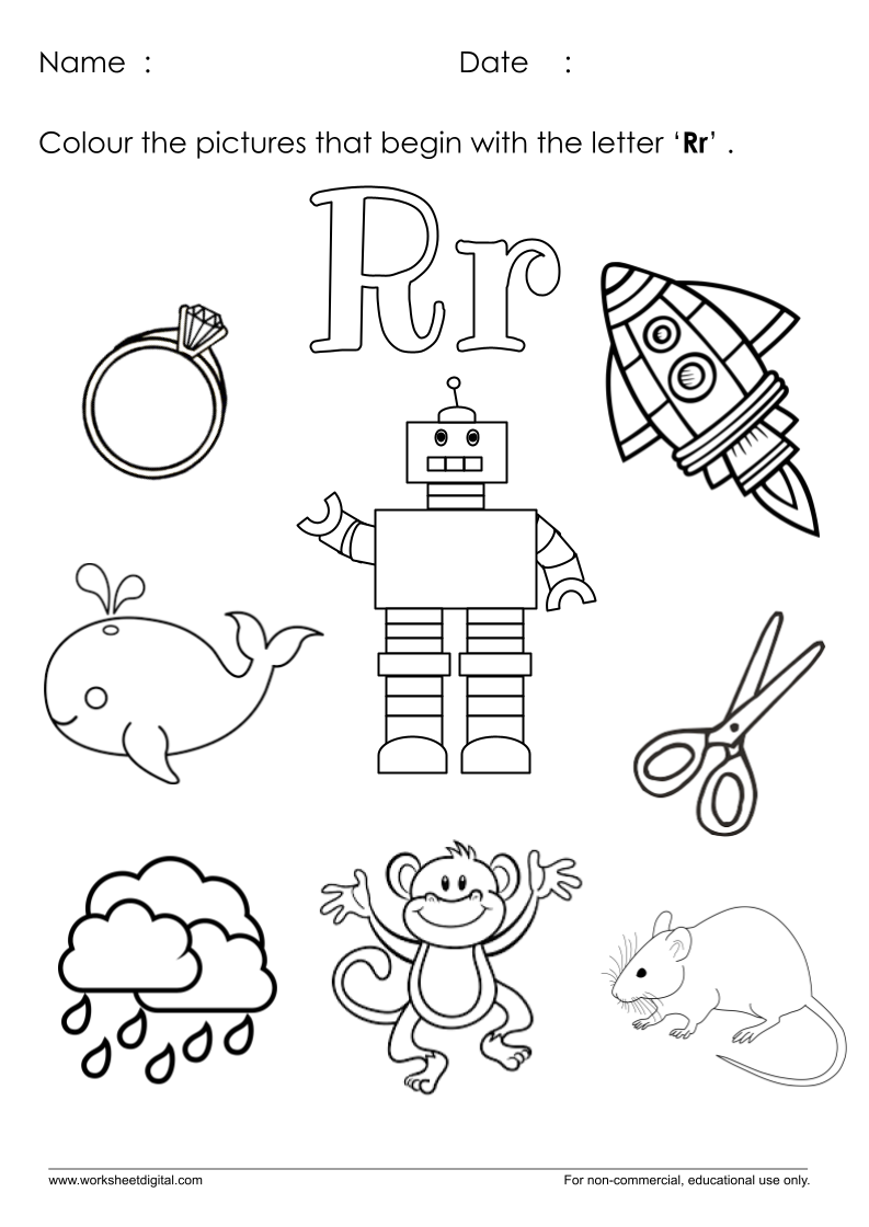 Letter R Worksheet For Kindergarten Worksheet Digital Worksheets