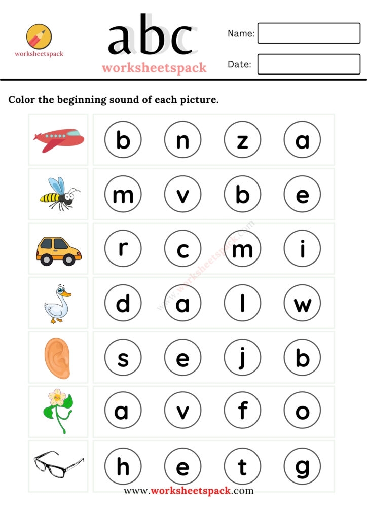 Letter Sound Identification Worksheets Infoupdate