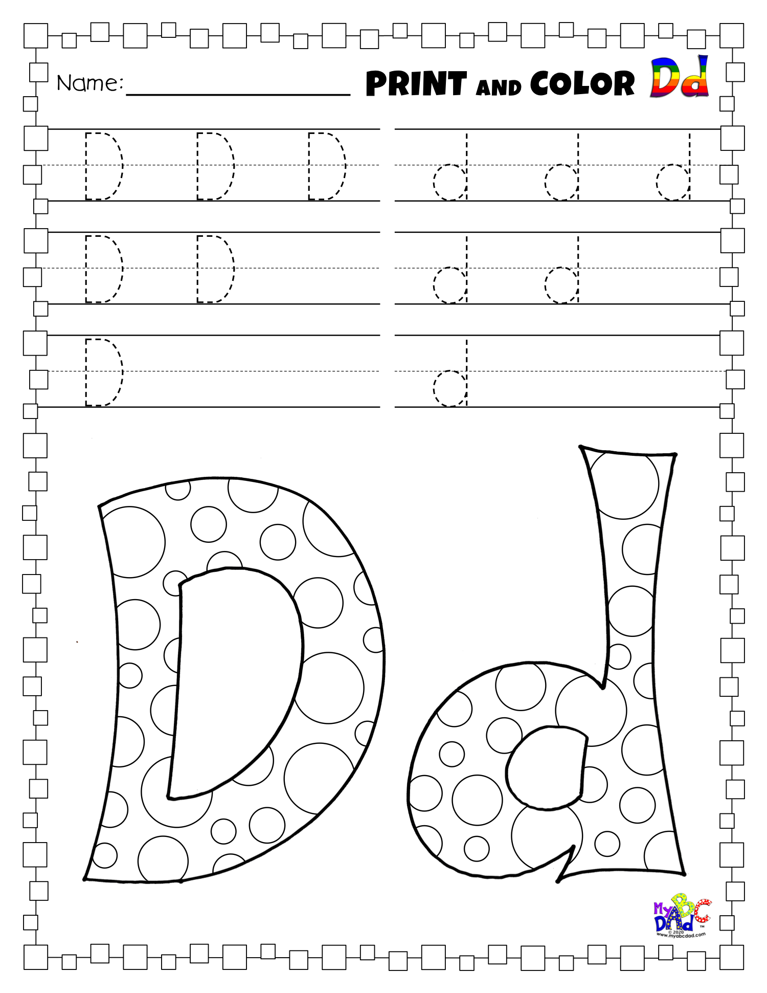 Letter Tracing Printing And Coloring D Worksheets Letter D Worksheet