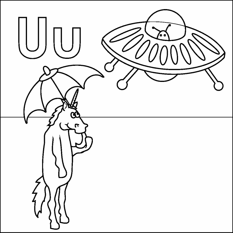 letter u coloring pages