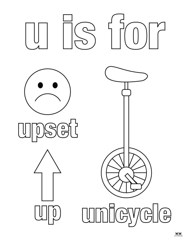 Letter U Coloring Page FREE Pages Coloring Home