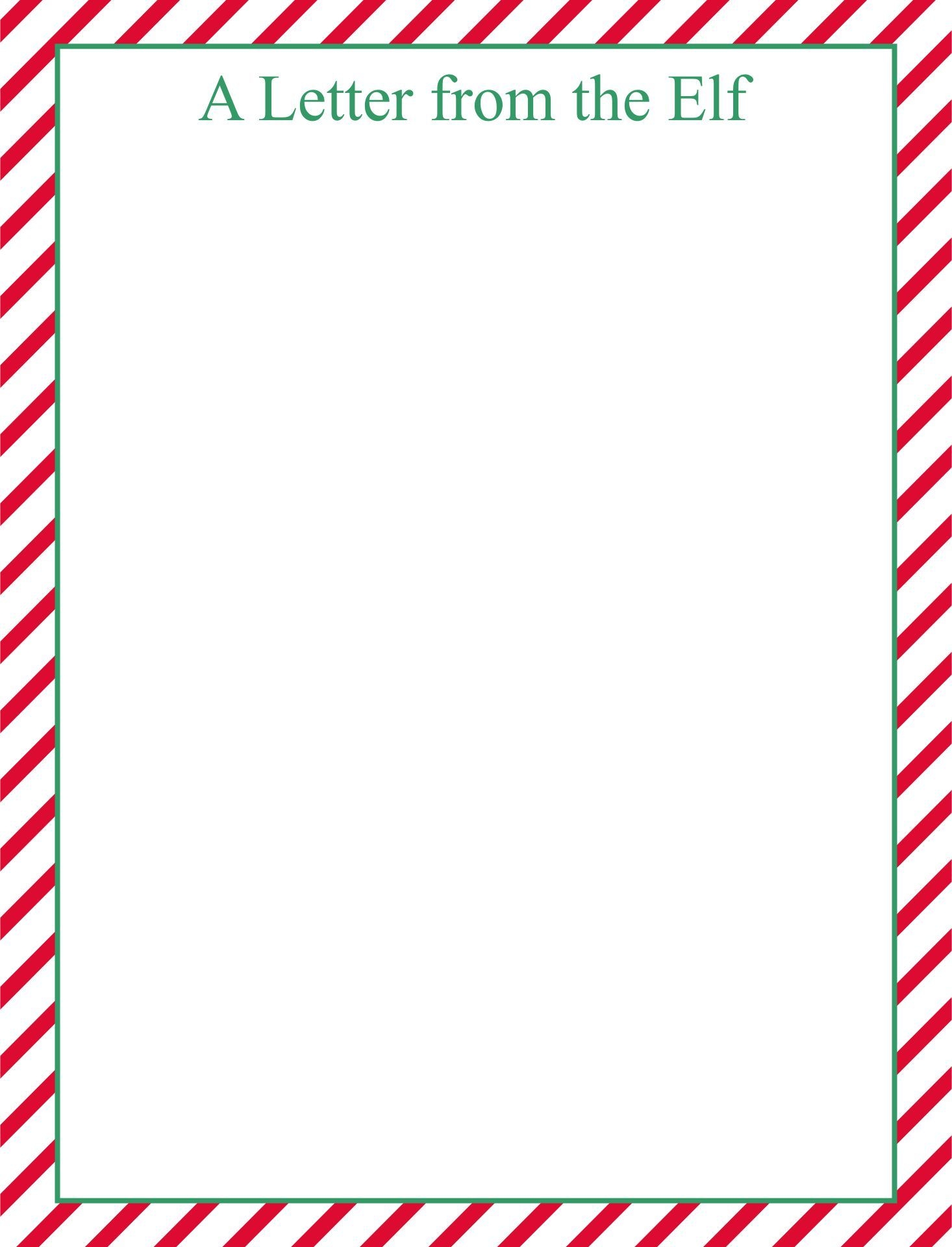 Letter Writing Template Santa Letter Template Letter Templates Elf 