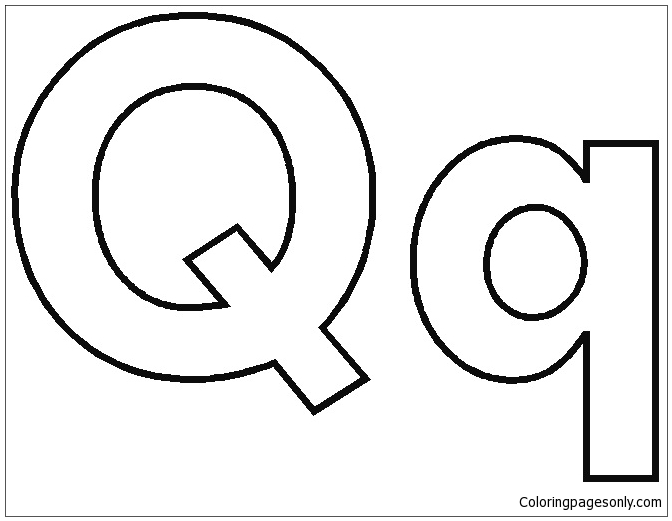 Letters Q Image Coloring Page Free Printable Coloring Pages