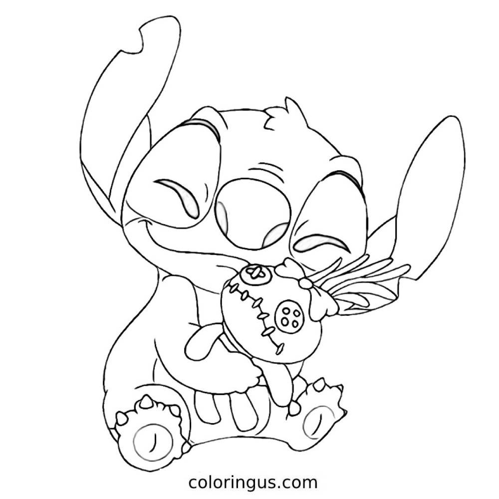 Lilo And Stitch Coloring Pages Free Printable PDF 