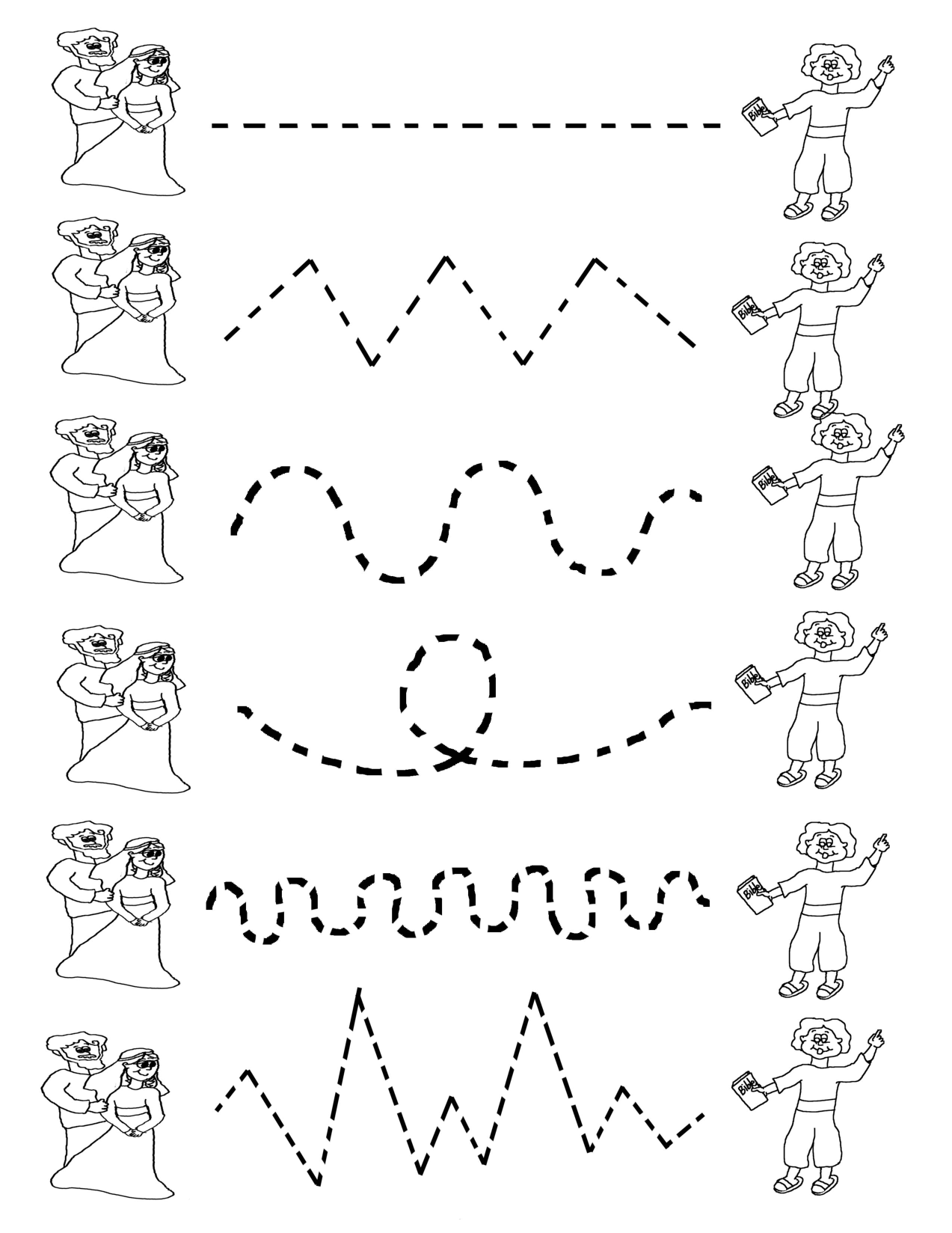 Line Tracing Worksheets Preschool PreschoolWorksheet