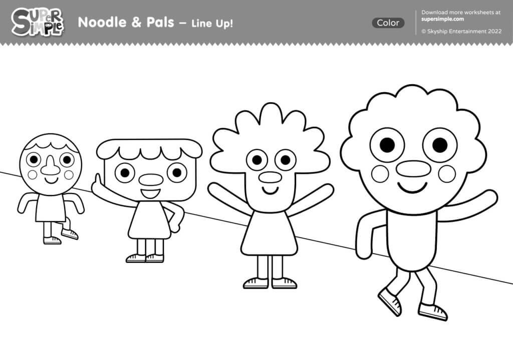 Line Up Coloring Page Super Simple