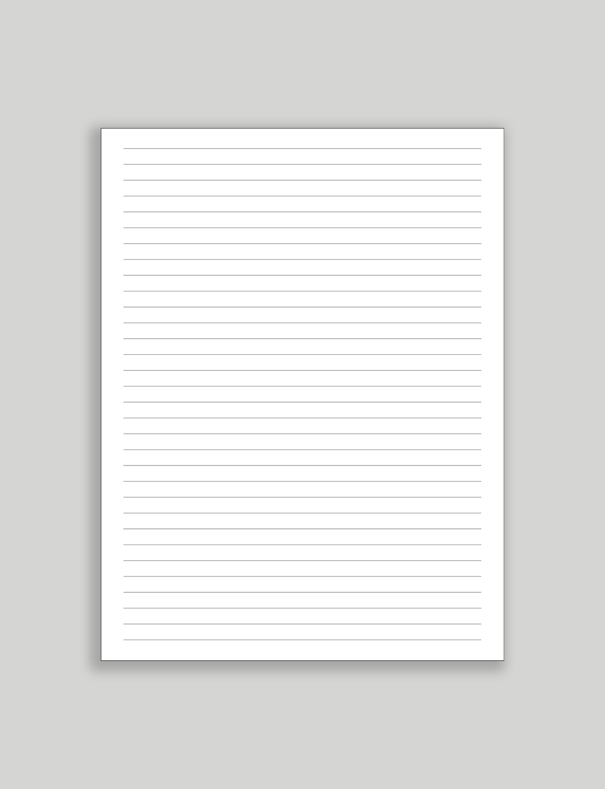 free printable lined paper sheets