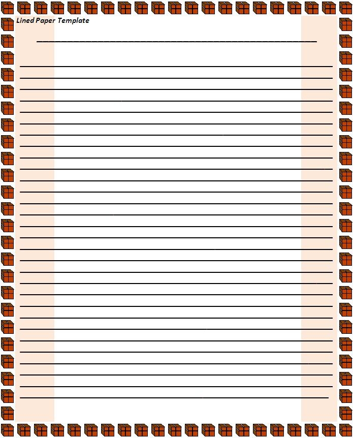 typeable notebook paper template