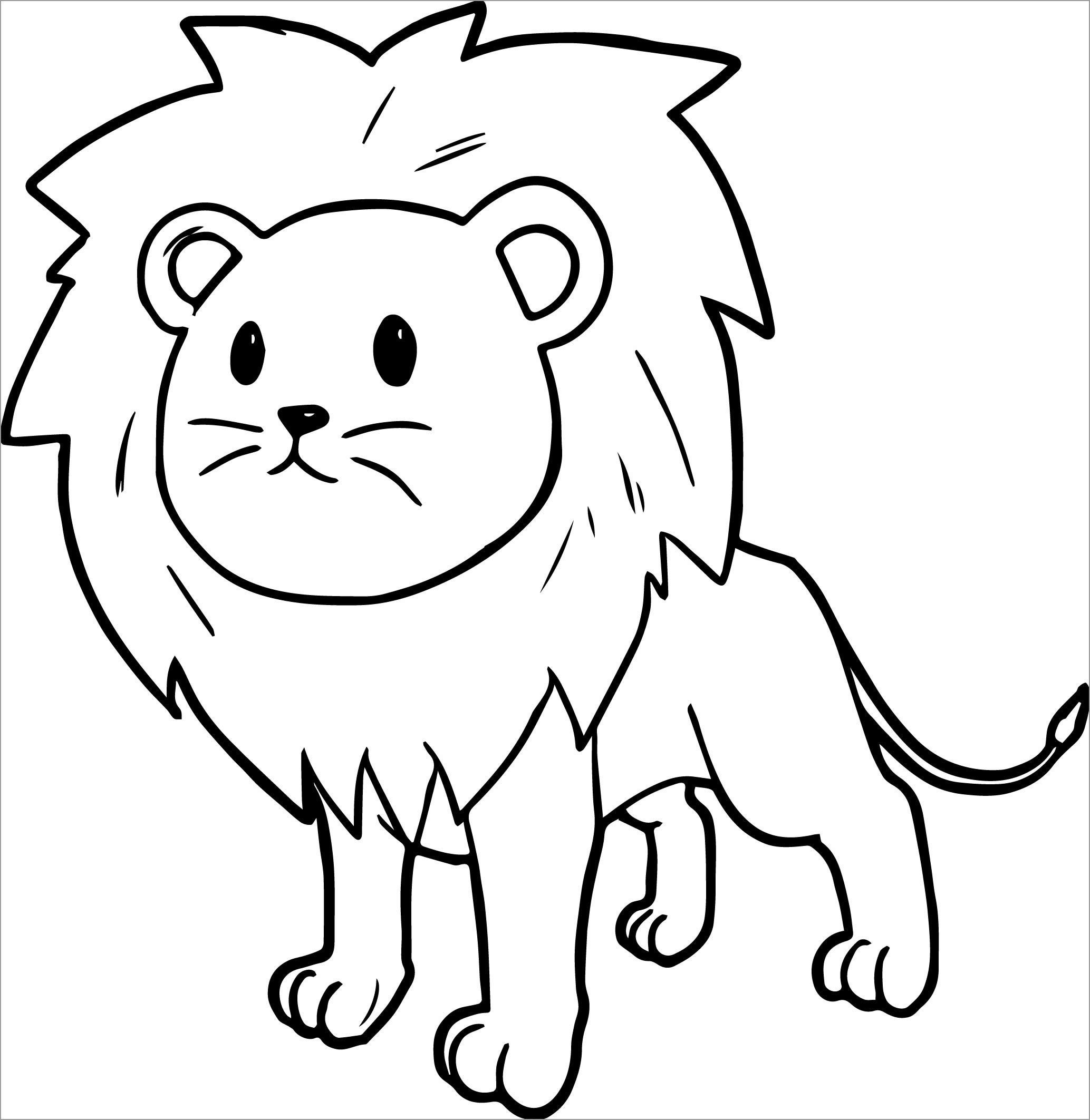 coloring page lion