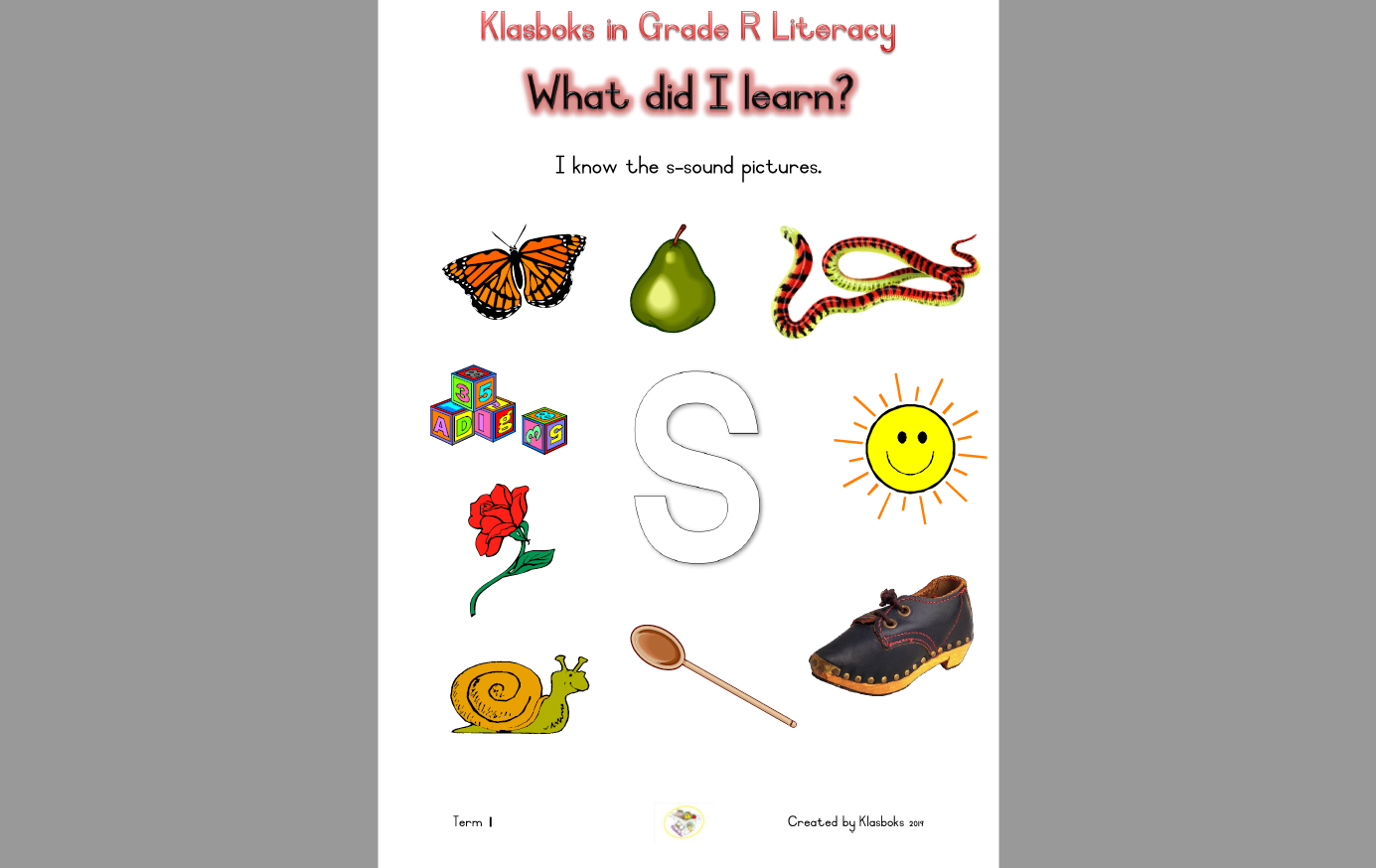 Literacy Grade R Teacha