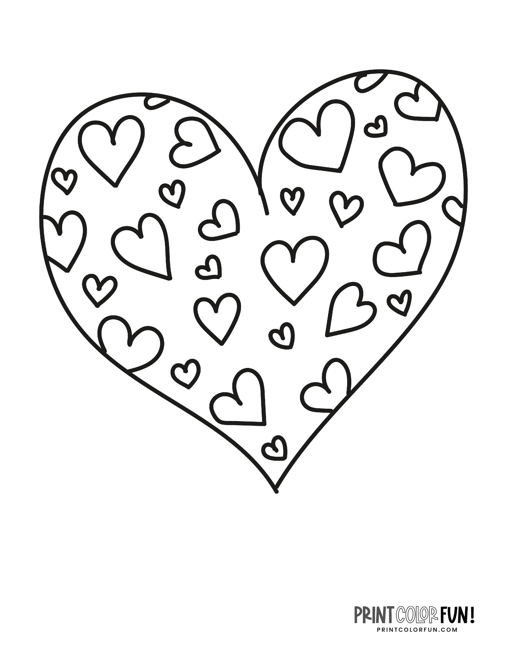 printable heart coloring page